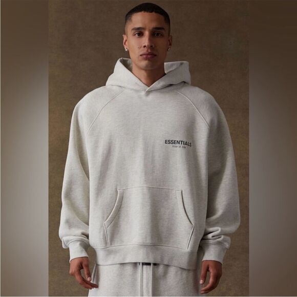 Fear of God Essentials Hoodie/Sweatshirt Light Oatmeal NWT FOG Bag - Picture 7 of 9